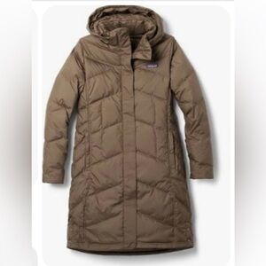 Patagonia Women’s Down With It Parka Jacket Topsoil Brown Medium 28441